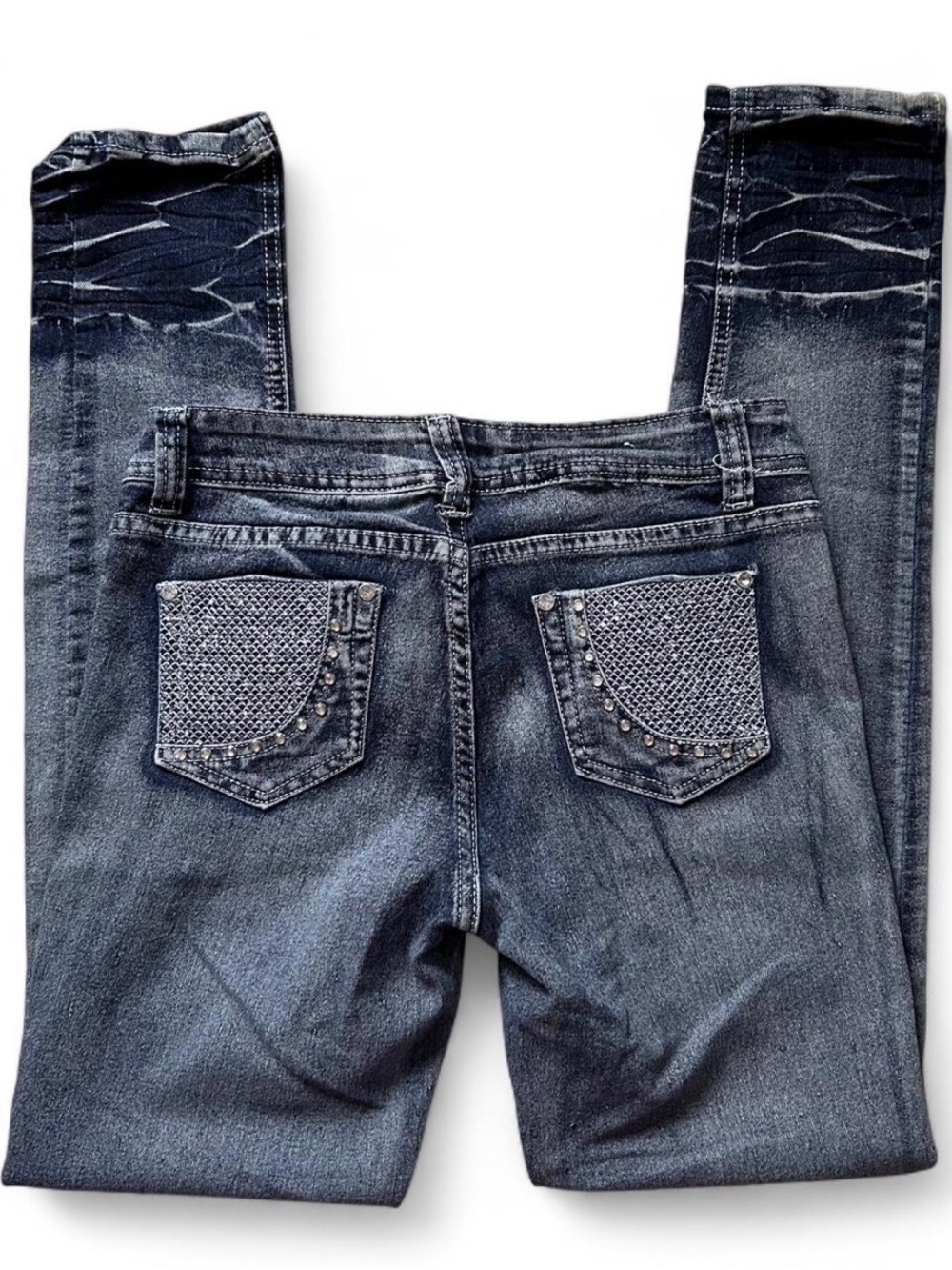 y2k rhinestone low rise jeans
